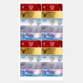 Festliche Sammlung von Weihnachten Rücksendeadress Etiketten