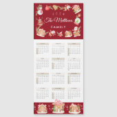 Festliche Santa Gingerbread House Magnetkarte 2024 (Vorderseite)