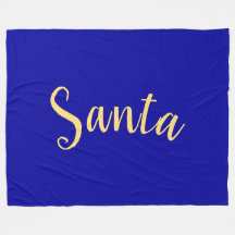 Festliche "Santa" Script Deep Royal Blue Hintergru