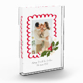 Festliche Scallop-Rahmen mit Weihnachts-Momento Fotoblock (Links)