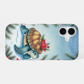 Festliche Schildkröte Flach Feiertag  iPhone 16 Hülle (Rückseite (Horizontal))