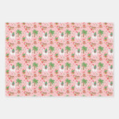 Festliche Schluchten und Llamas-Urlaubsmuster Geschenkpapier Set (Vorderseite 2)