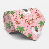 Festliche Schluchten und Llamas-Urlaubsmuster Krawatte (Gerollt)