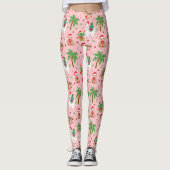 Festliche Schluchten und Llamas-Urlaubsmuster Leggings (Vorderseite)