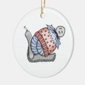 Festliche Schnecke Keramik Ornament (Links)