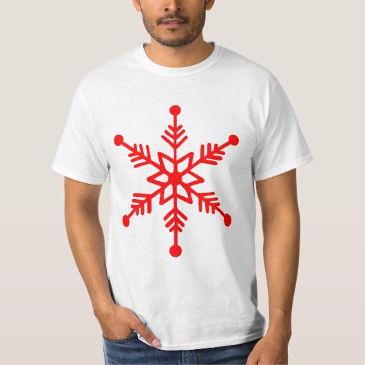 Festliche Schneeflocke Dekorative T'Shirt. T-Shirt (Vorderseite)