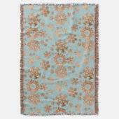 Festliche Schneeflocke Mit Monogramm Blue Copper B Decke (Vorderseite Vertikal)