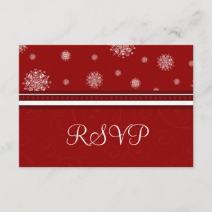 Festliche Schneeflocke-Weihnachtshochzeit UAWG RSVP Karte