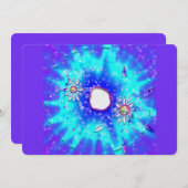 Festliche Schneeflocken Feiertagskarte (Vorne/Hinten)