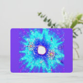 Festliche Schneeflocken Feiertagskarte (Stehend Vorderseite)