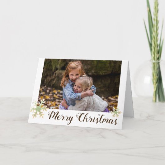 Festliche Schneeflocken Frohe Weihnachtsfeiertage  Feiertagskarte (Vorderseite)