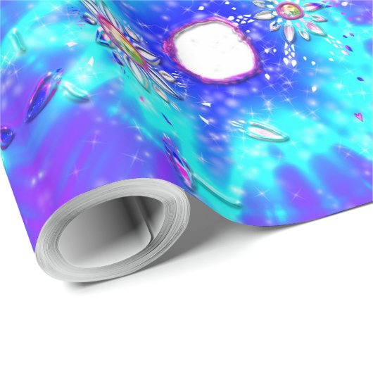 Festliche Schneeflocken Geschenkpapier (Rolleneckpunkt)