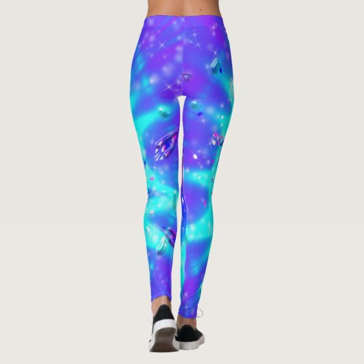 Festliche Schneeflocken Leggings (Rückseite)
