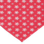 Festliche Schneeflocken Muster Tischdecke (Schrägansicht)