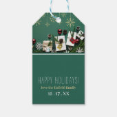 Festliche Schneeflocken, Weihnachten Geschenkanhänger (Vorderseite)