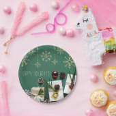 Festliche Schneeflocken, Weihnachten Pappteller (Party)