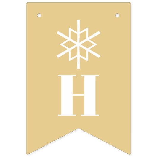 Festliche Schneeflocken, Weihnachten Wimpelkette (Zweite Fahne)