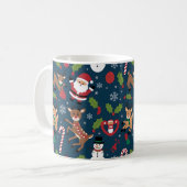 Festliche Schneeflocken Weihnachtsdesign Kaffeetasse (Vorderseite Links)