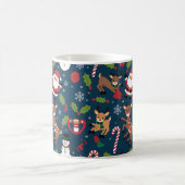 Festliche Schneeflocken Weihnachtsdesign Kaffeetasse (Mittel)