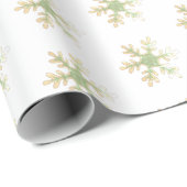Festliche Schneeflocken Weihnachtsfeiertag Muster Geschenkpapier (Rolleneckpunkt)