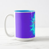 Festliche Schneeflocken Zweifarbige Tasse (Links)