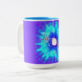 Festliche Schneeflocken Zweifarbige Tasse (Vorderseite Links)