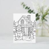 Festliche Schneemannskollektion Postkarte (Stehend Vorderseite)