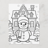 Festliche Schneemannskollektion Postkarte (Vorderseite)