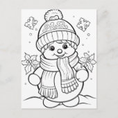 Festliche Schneemannskollektion Postkarte (Vorderseite)