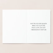 Festliche Script-Liebe Friedensfreude mit Schneefl Folienkarte (Innenseite)