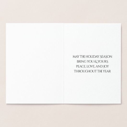 Festliche Script-Liebe Friedensfreude mit Schneefl Folienkarte (Innenseite)