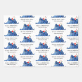 Festliche Seelöwen Meer in Grüße Wasserfarbe Geschenkpapier Set (Vorderseite 3)