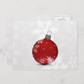 festliche Silberschmuck-Urlaubskarten Feiertagspostkarte (Vorne/Hinten)