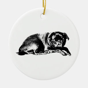 Festliche Silhouette, ruhiger Geist Keramik Ornament
