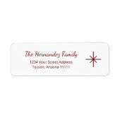 Festliche Snowflake Rücksendeadresse (Vorne)