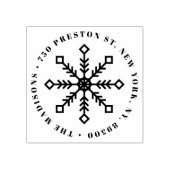 Festliche Snowflake Rücksendeadresse Gummistempel (Prägung)