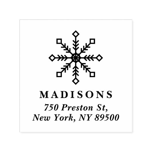 Festliche Snowflake Rücksendeadresse II Permastempel (Design)