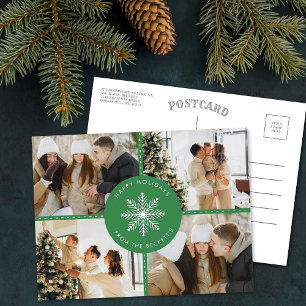 Festliche Snowflake Weihnachten 4 Foto Real Folien Feiertagspostkarte
