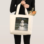 Festliche Snowman Tote Tasche (Vorderseite (Produkt))