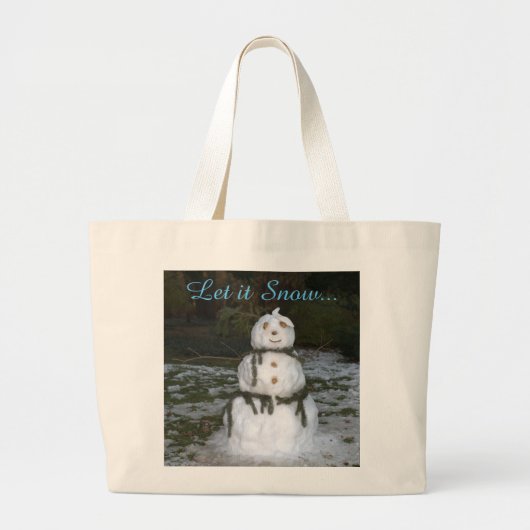 Festliche Snowman Tote Tasche (Vorne)