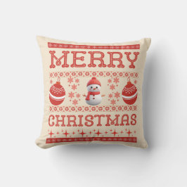 Festliche Snowman Weihnachtsbaum Kissen