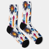 Festliche Spark Burst Socken mit glänzenden Formen (Rechts)