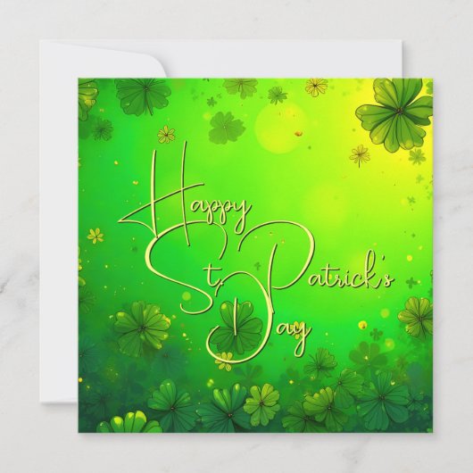 Festliche St. Patrick’s Day Grüße (Vorderseite)