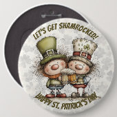 Festliche St. Patrick's Day Charaktere Button (Vorne & Hinten)