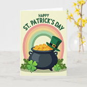 Festliche St. Patrick's Day Karte (Gelbe Blume)