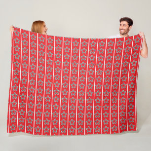 Festliche Sterne rote Fleece-Decke Fleecedecke