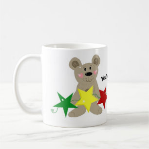 Festliche Sterne und Bär Kaffeetasse