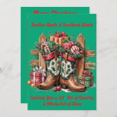 Festliche Stiefel Feiertagskarte (Vorne/Hinten)