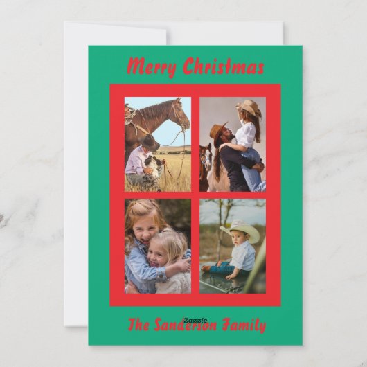 Festliche Stiefel Feiertagskarte (Rückseite)