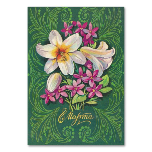 Festliche Straußblumen Tischnummer (Vorderseite)